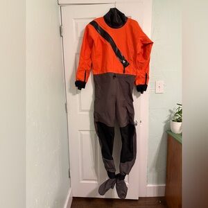 Women's Orange and Gray Waterproof Dry Suit - Unbranded